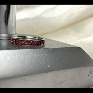 Rose Crystal Channel Eternity Band